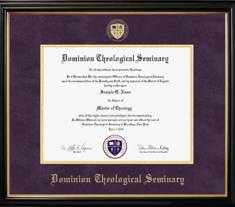 Dominion Theological Seminary accreditation image